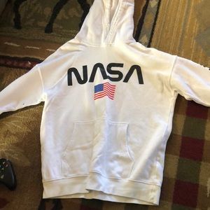 White Nasa logo hoodie